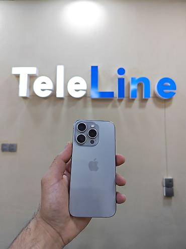 IPhone 15 Pro, 256 GB, Natural Titanium, Zəmanət, Simsiz şarj, Face ID