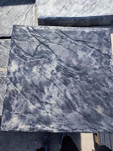 Тротуарная плитка: Под мрамор брусчатка под мрамор Бишкек изготливается из белого цемента — 1