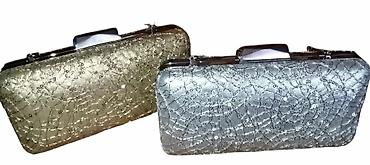 Torbe: Elegantna ženska večernja torbica – model “clutch” sa metalnim okvirom — 5