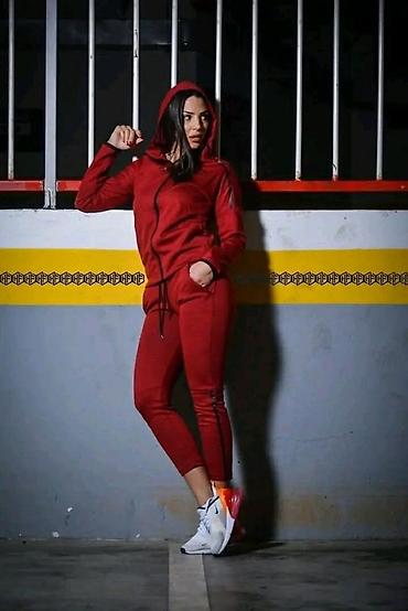 adidas trenerka leopard: Ženski komplet trenerke sa kapuljačom Komplet trenerka pamuk elastin — 2