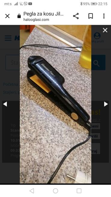 Prese za kosu: Pegla za kosu JILBERE 200w Francuska široke grejne ploče. Profi — 11