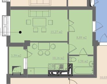 Продажа квартир: 1 комната, 41 м², Элитка, 3 этаж, ПСО (под самоотделку)