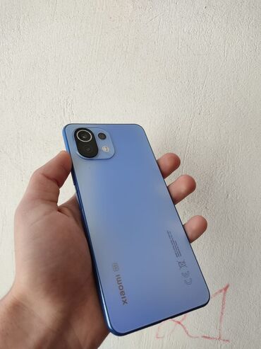 xiaomi mi s: Xiaomi Mi 11 Lite, 128 ГБ, цвет - Голубой, 
 Отпечаток пальца, Две SIM карты, Face ID