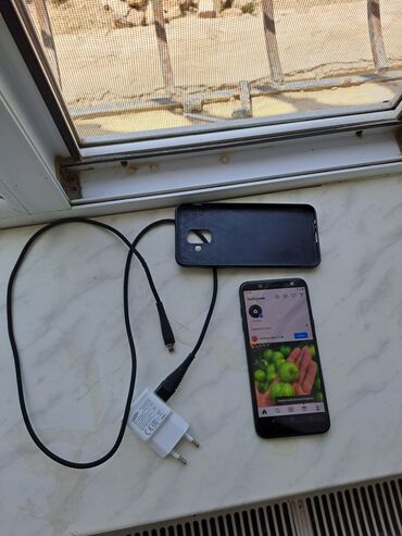smsung: Samsung Galaxy A6, 64 GB, rəng - Qara, Barmaq izi