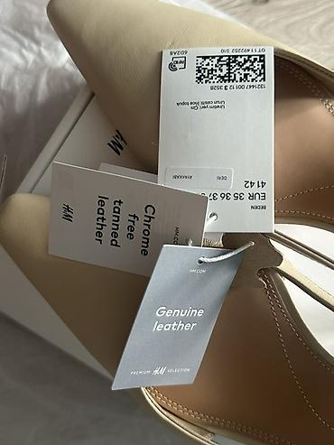leather: Туфли, 39, H&M, Новый, цвет - Бежевый, Платная доставка, Самовывоз — 3