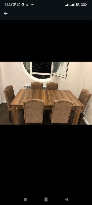 Masa və oturacaq dəstləri: Qonaq otağı üçün, Yeni, Açılmayan, Dördbucaq masa, 6 stul -da lalafo.az — 2 Masa və oturacaq dəstləri: Qonaq otağı üçün, Yeni, Açılmayan, Dördbucaq masa, 6 stul — 2