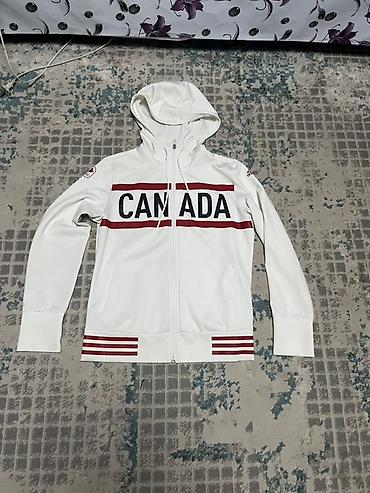 nike tech flees: Толстовка с капюшоном Adidas Team Canada оригинал - Цвет: белый с — 1