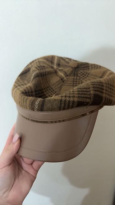 кепка: Qadınlar üçün düz visorlu beret/kepka - Dizayn: Klasik beret forması — 3