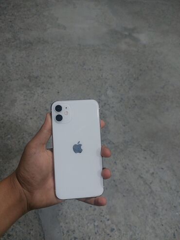 ayfon işlenmiş: IPhone 11, 128 GB, Ağ, Face ID, Simsiz şarj, Zəmanət