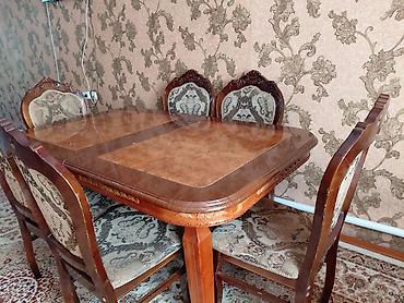 study table: Обеденный гарнитур в классическом стиле: прямоугольный стол и 6 — 2