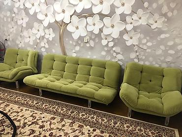 Комплекты мягкой мебели: Комплект мягкой мебели, Б/у, Самовывоз, цвет - Зеленый — 2