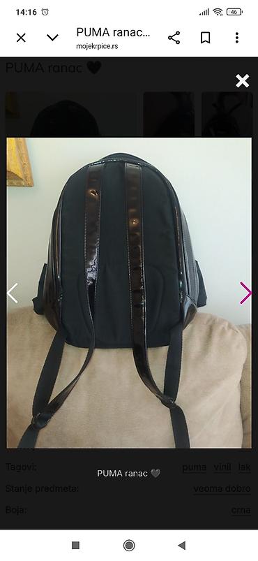 furla ranac: PUMA ranac – sjajno crni, od lakiranog vinila. - Kompaktan gradski — 3