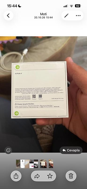 irsad qulaqliq: Məhsul: Apple AirPods 4 (USB‑C) Xüsusiyyətlər: - Qablaşdırmada — 2