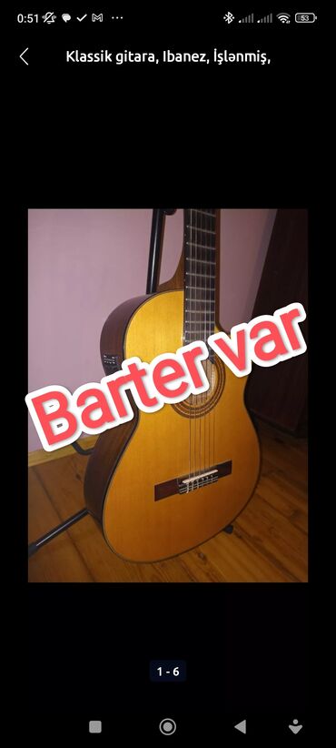 gitara barter: Klassik gitara, Ibanez, İşlənmiş, Ünvandan götürmə, Pulsuz çatdırılma, Ödənişli çatdırılma