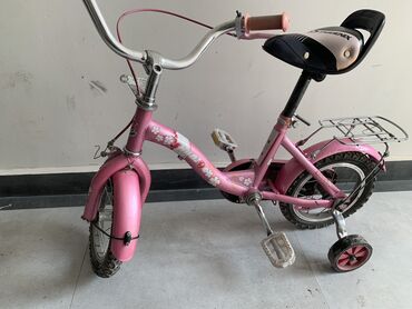 титановые диски для велосипеда: Велосипед для девочек розовый. Все работает