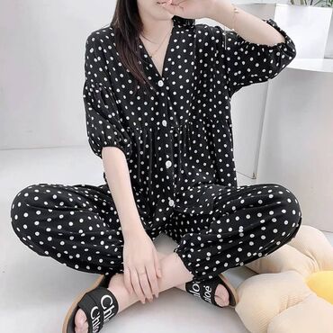 Брючные костюмы: Брючный костюм, Рубашка, Китай, Хлопок, Лето — 9