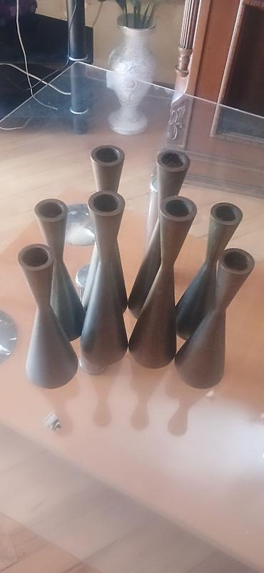 Şamdanlar: Məhsul: Metal şamdan dəsti Təsvir: Hər kəsə salam latun şam qabları — 1