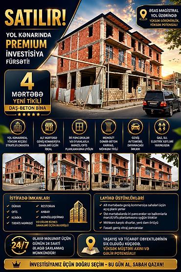 klinika: SATILIR — Yol kənarında premium investisiya fürsəti! 🔥 Əsas magistral — 3