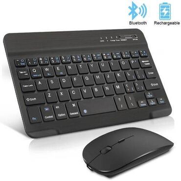 Klaviaturalar: Bluetooth Klaviatura və siçan dəsti qara Mouse, keyboard Ölkə daxili