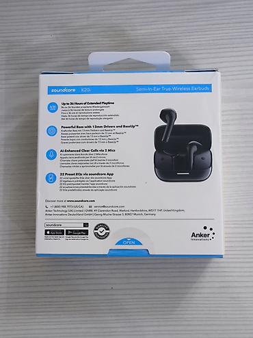 apple simli qulaqlıq: Yeni Simsiz (Bluetooth) Qulaqcıqlar, Anker, rəng - Qara — 2