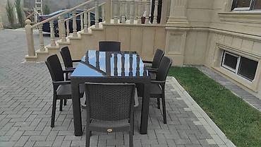 Bağ, çöl masa və oturacaq dəstləri: Yeni, Dördbucaq masa, 4 stul, Açılan, Stullar ilə, Plastik, Türkiyə — 10