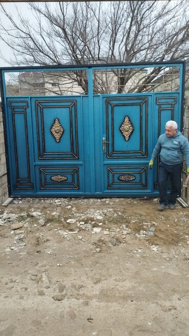 Həyət darvazaları: Dəmir Həyət darvazası, Mexaniki, Qapı ilə, Kredit yoxdur, Pulsuz quraşdırma — 1