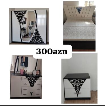 embawood tek carpayilar: İkinəfərlik çarpayı, Dolab, Termo, 2 tumba, İşlənmiş