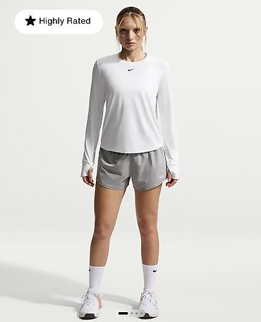 tech fleece sorc: NIKE One Women's Dri-FIT Mid-Rise 3" Brief-Lined Shorts vel. S, M NOVO — 1