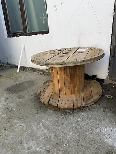 uşağ stolu: Taxta kabel barabanı — 1