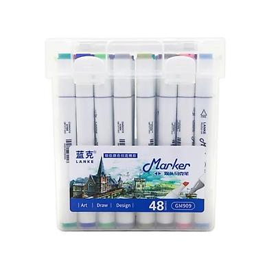 doska marker: PRC LK909-48 İkitərəfli Flomaster Dəsti Məhsul növü: Flomaster dəsti — 1