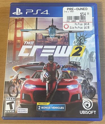 ps 5 oyunları: PS 4 The Crew 2 oyunu yaxşı vəziyyətdədir. Oyunun özü üçün disk var