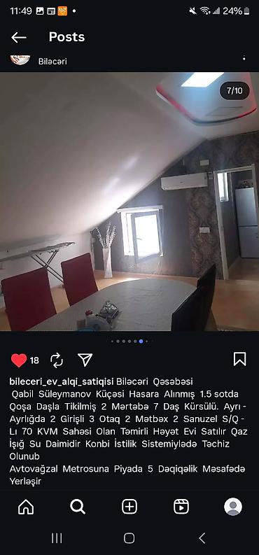 Həyət evləri və villalar: Biləcəri qəsəbəsi, Qabil Süleymanov küçəsi. Hasara alınmış 1.5 sotda — 10