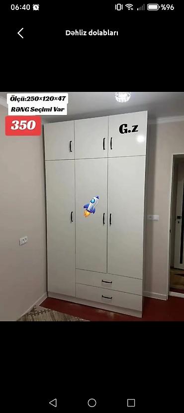 dəhliz: Yeni, 4 qapılı, Ağ, Açılan, Düz dolab — 1