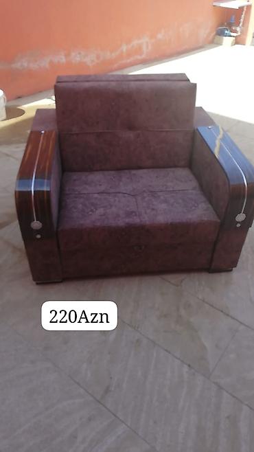 Divanlar: Ikili kreslo-divan - Rəng: tünd qəhvəyi - Material: parça üzlük — 1