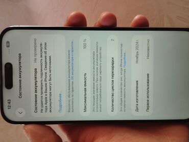 Apple iPhone: IPhone 15 Pro Max, Б/у, 256 ГБ, Natural Titanium, Защитное стекло, 99 % — 9