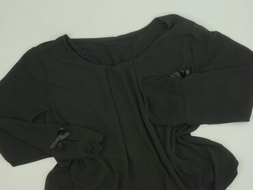 czarne bluzki w czerwone róże: Women's blouse, M (EU 38)