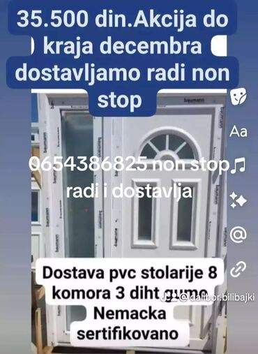 Prozori: PVC prozori i vrata – Baumann/Krauss profili - Materijal: PVC — 30