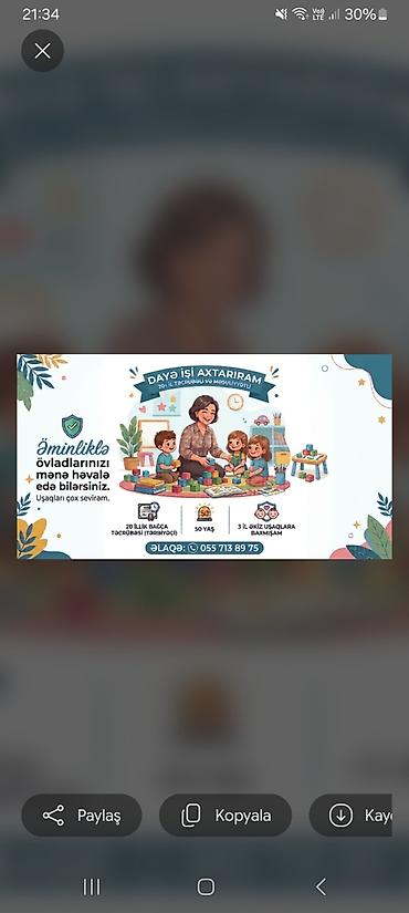 dərzi yeri: Peşəkar dayə xidməti - 20+ illik bağça təcrübəsi (tərbiyəçi) - 3 il — 1