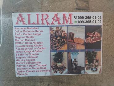 Digər dəstlər və servizlər: Aliram qedimi esyalar gumus aliram qedimi qablar entik ne varsa