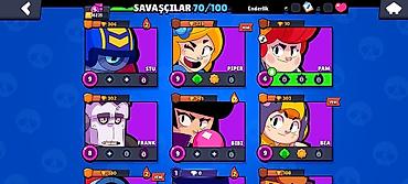 frida aksesuar sirketi: Brawl Stars hesabı – 70/100 döyüşçü, 17 min kupa Ümumi: - Hesabda 70 — 2