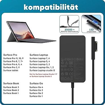 Адаптеры питания для ноутбуков: Зарядное устройство Microsoft Surface+шнур (Комплект) мощностью 65 Вт — 8