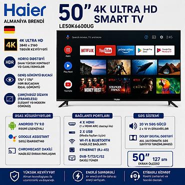 d4 50: №: 15649 Məhsulun adı: Televizor Haier LE50K6600UG, LCD (LED), 50 — 1