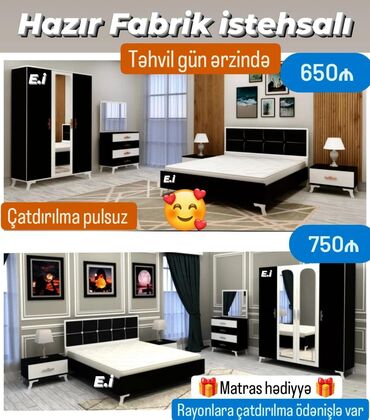 yataq mebeli dəsti: Çatdırılma pulsuz