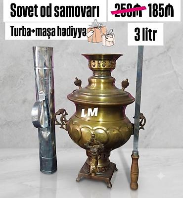mis samovarlar: Sovet dövrünün Qədimi od samovarı/ 3 Lt ‼️ Qiymət : 185₼. Təzə — 1