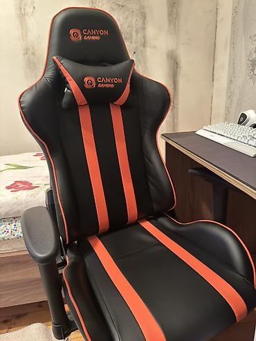 Ofis mebeli: Canyon Gaming oyun kreslosu - Rəng: qara–narıncı, idman üslublu — 1