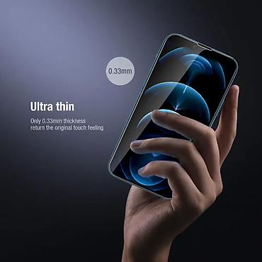 Zaštitne folije i stakla za telefone: Zastitno staklo Nillkin 2u1 HD za iPhone 14 Pro 6.1 crna. Uz brzu — 10
