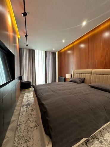 квартира бактуу долоноту: 1 комната, Душевая кабина, Постельное белье, Кондиционер