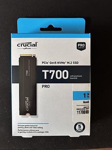 rx 7900 xt: Daxili SSD disk Crucial, 1 TB, M.2, Yeni — 3