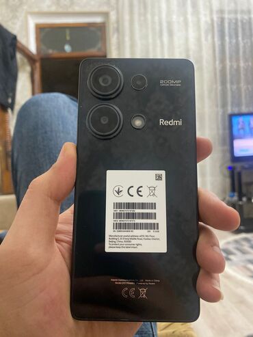 telfon 100: Xiaomi Redmi Note 13 Pro, 512 GB, rəng - Qara, 
 Zəmanət, Sensor, Barmaq izi