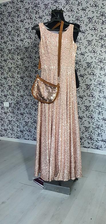 Вечерние платья: Вечернее платье, А-силуэт, Длинная модель, С пайетками, XS — 8